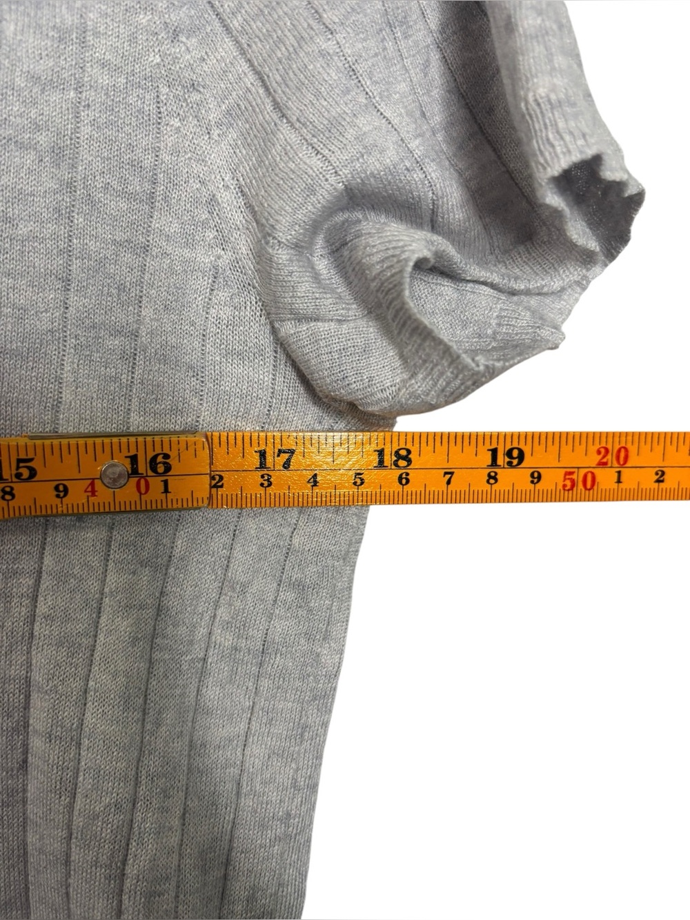 J.Crew Silk Cashmere Cropped T-Shirt in Heather Harbor Grey BG652 Medium - Picture 8 of 10